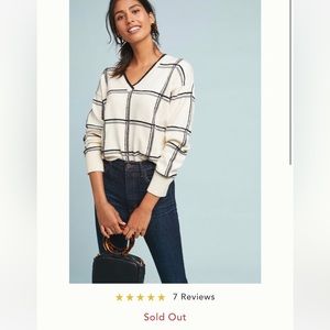 Anthropologie Women’s V neck sweater size small